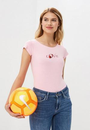 Футболка Liana. Цвет: розовый