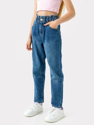 Прямые свободные джинсы синего цвета для девочек Mark Formelle