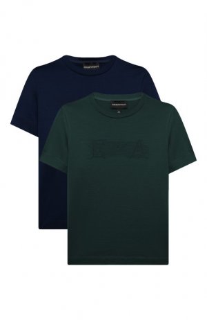 Комплект из двух футболок Emporio Armani. Цвет: зелёный
