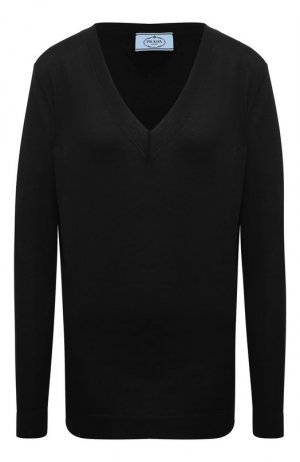Шелковый пуловер Prada. Цвет: чёрный