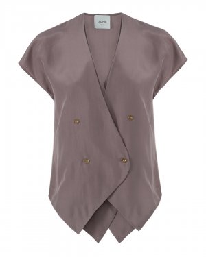 Шелковая блуза ALYSI. Цвет: коричневый