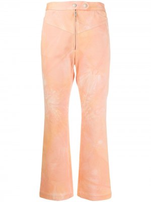 Укороченные брюки с принтом тай-дай Ellery. Цвет: оранжевый