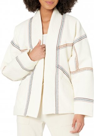 Куртка Embroidered Detail Kimono Quilted Jacket in Pure Bliss , цвет Blank NYC