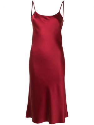 Платье-комбинация длины миди VOZ. Цвет: красный