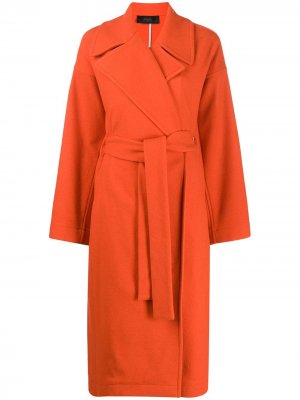 Кашемировое пальто оверсайз Maison Flaneur. Цвет: оранжевый