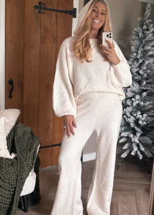 Белое худи Stacey Solomon Boucle Co Ord, белый In The Style