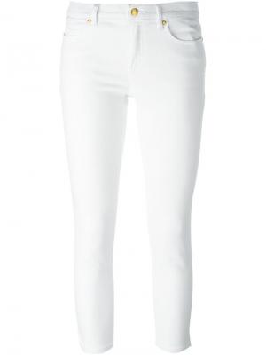 Укороченные джинсы кроя скинни Michael Kors. Цвет: белый