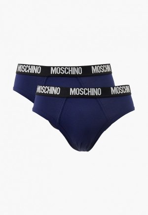 Трусы 2 шт. Moschino Underwear. Цвет: синий