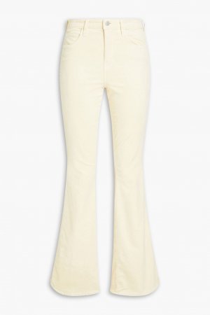 Расклешенные брюки Bell из хлопкового бархата L'AGENCE, кремовый L'AGENCE