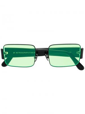 Солнцезащитные очки в квадратной оправе Z Retrosuperfuture. Цвет: черный