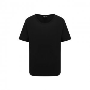 Хлопковая футболка Tom Ford. Цвет: чёрный