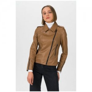 Кожаная куртка ElectraStyle 1-0215/1-110/111 Коричневый 48. Цвет: коричневый