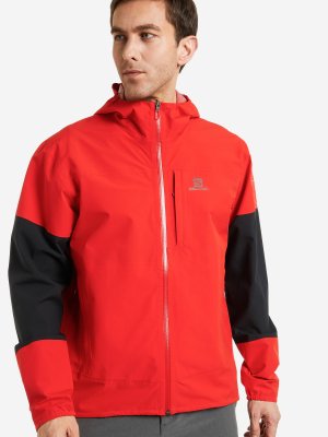 Куртка мембранная мужская Outrack, Красный, размер 54-56 Salomon. Цвет: красный