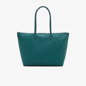 Сумки и кошельки Женская сумка-тоут L.12.12 Concept на молнии Lacoste. Цвет: зеленый