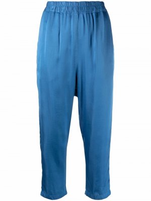 Укороченные брюки с эластичным поясом Nili Lotan. Цвет: синий