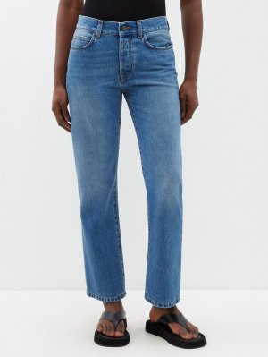 Укороченные джинсы goldin с потертостями , синий The Row