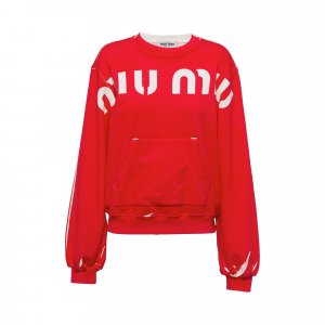 Джемперы с логотипом Felpa, цвет красный Miu