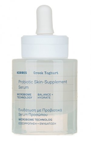Поддерживающая кожу сыворотка с пробиотиками и йогуртом (30ml) Korres. Цвет: бесцветный