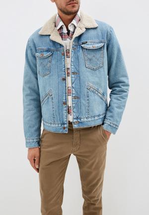 Куртка джинсовая Wrangler. Цвет: голубой