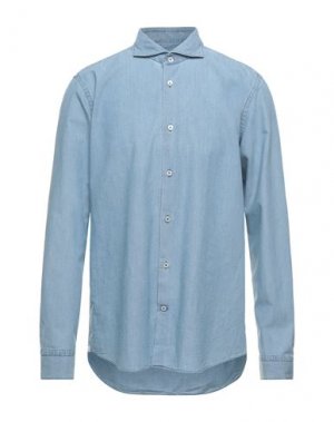 Джинсовая рубашка MASTRICAMICIAI. Цвет: синий