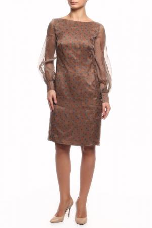 Платье MARIA COCA-TALUNA. Цвет: коричневый