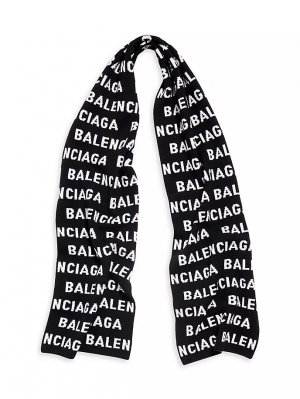 Bal Горизонтальный шарф по всей длине , черный Balenciaga
