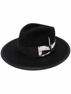 Шляпа-федора Chrome Luna Nick Fouquet. Цвет: черный