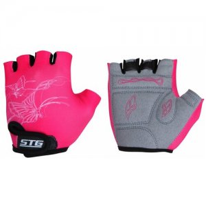 Перчатки для девочек, розовый STG. Цвет: розовый