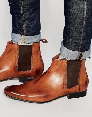 Светло-коричневые кожаные ботинки челси Frank Wright. Цвет: рыжий