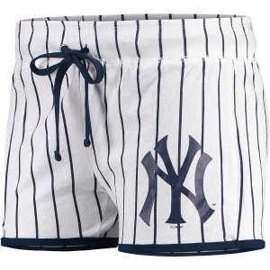 Женские спортивные шорты белого/темно-синего цвета New York Yankees Vigor для сна Unbranded