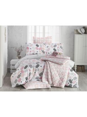 Комплект постельного белья LOVABLE pembe/pink/розовый, ранфорс, 140ТС, 100% хлопок, евро ISSIMO Home. Цвет: розовый