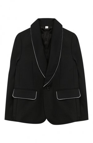Шерстяной пиджак Burberry. Цвет: чёрный