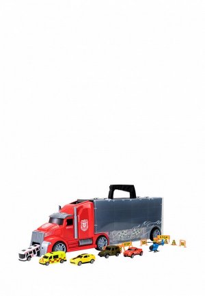 Набор игровой Givito машинок серии Мой город (Автовоз - кейс 54 см, красный, с тоннелем.6 и 10 дорожных знаков). Цвет: разноцветный
