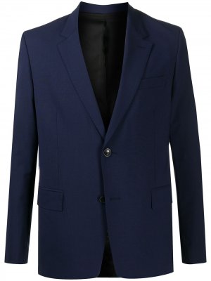 Однобортный пиджак AMI Paris. Цвет: синий