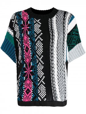 Fair isle intarsia-knit top sacai. Цвет: разноцветный