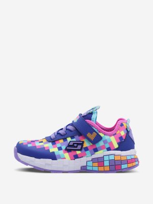 Кроссовки для девочек Power Pixels, Фиолетовый, размер 36.5 Skechers. Цвет: фиолетовый
