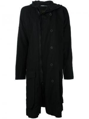 Пальто на молнии с капюшоном Rundholz. Цвет: чёрный