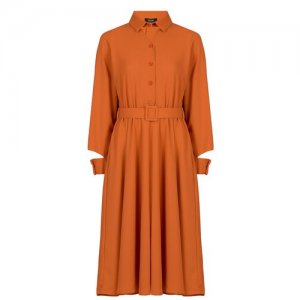 Платье Оранжевый POUSTOVIT. Цвет: оранжевый
