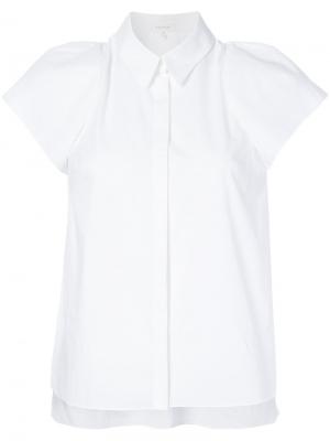Рубашка со структурированными рукавами Delpozo. Цвет: белый