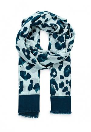 Палантин LOST INK Leopard print scarf. Цвет: разноцветный
