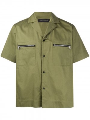 Рубашка с короткими рукавами и молниями Christian Pellizzari. Цвет: зеленый
