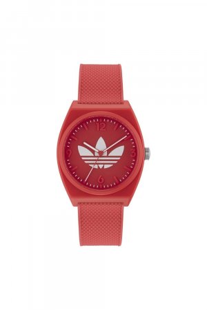 Модные аналоговые кварцевые часы Project Two из пластика/смолы - Aost23051 adidas Originals, красный Originals