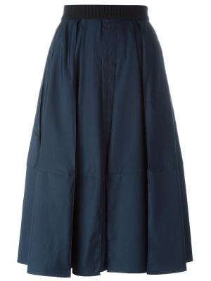 Расклешенная юбка Veronique Leroy. Цвет: синий