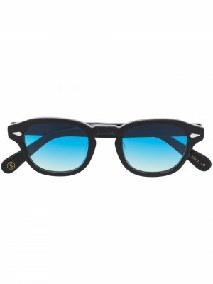 Солнцезащитные очки Posh 100 в квадратной оправе Lesca. Цвет: черный