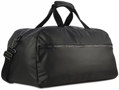 Дорожная сумка унисекс Blanc, черная, 26х52х27,5 см Bugatti. Цвет: черный