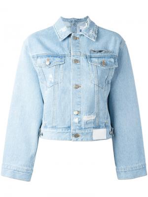 Укороченная джинсовая куртка Sjyp. Цвет: синий