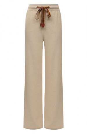 Кашемировые брюки Loro Piana. Цвет: кремовый