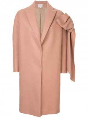Straight coat with bow Delpozo. Цвет: розовый