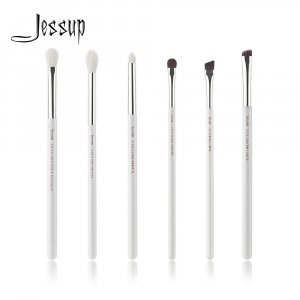 Набор профессиональных кистей для макияжа, 6 шт (Pearl White / Silver) Jessup