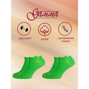 Носки , 2 пары, размер 25-27, зеленый ГАММА. Цвет: зеленый